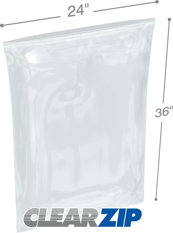 24 x 36 .006 Clearzip Lock Bags