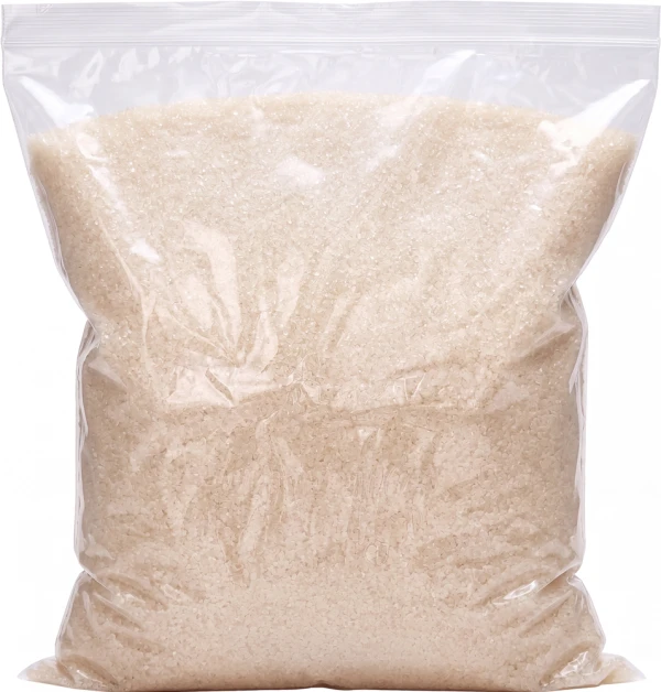 Bulk Sugar in a 24 x 24 Clearzip Locking Top Bags 4 Mil