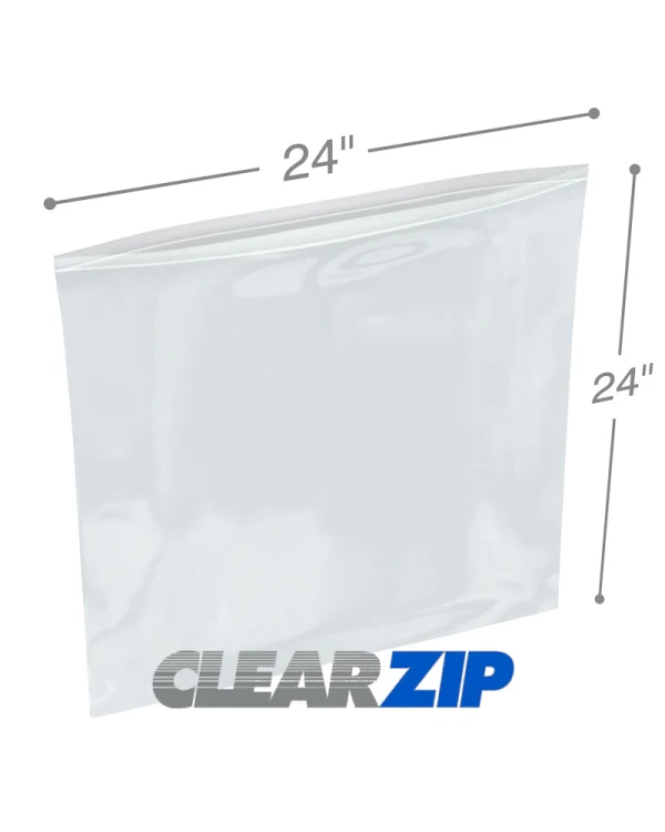 24x24 4 Mil Clearzip Lock Top Bags 24 x 24 Clearzip Locking Top Bags 4 Mil
