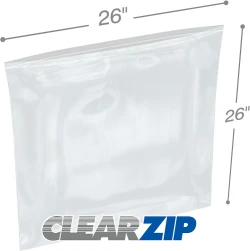 26" x 26" 6 Mil Clearzip® Locking Top Bags