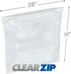 28" x 30" 6 Mil Clearzip® Locking Top Bags