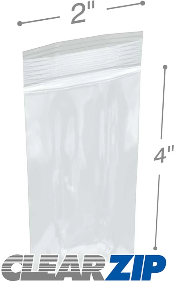 2 x 4 Clearzip&reg; Lock Top 2 Mil Bags