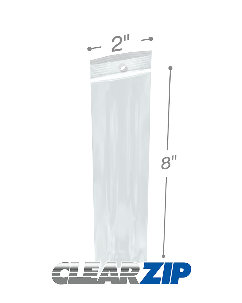 2x8 2mil Zipper Locking with Hang Hole