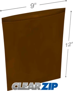 3 Mil 9" x 12" Amber Clearzip Lock Top Zip Bags
