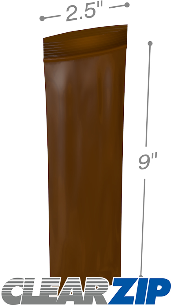 3 Mil 2.5 x 9 Amber Clearzip Lock Top Zip Bags 2.5 x 9 Clearzip UV Protection Amber Bags 3 Mil