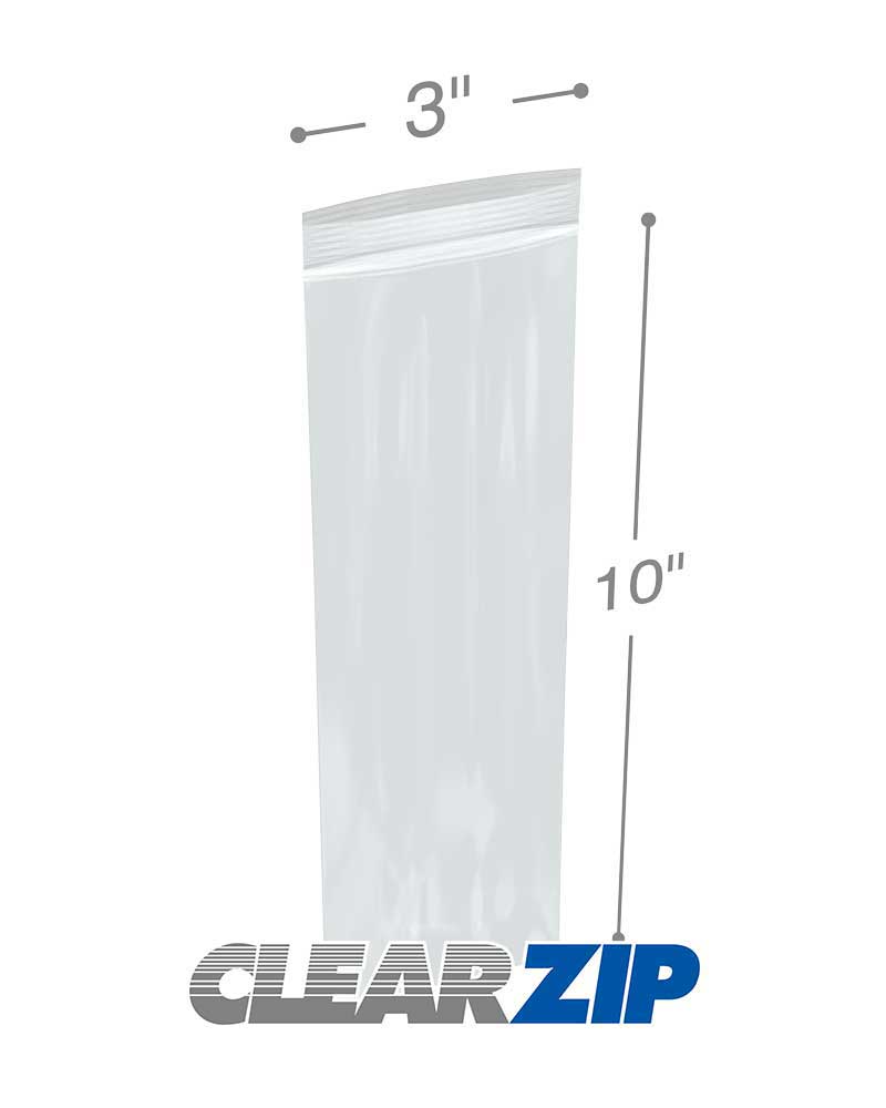 3 x 10 .006 Clearzip Lock Bags