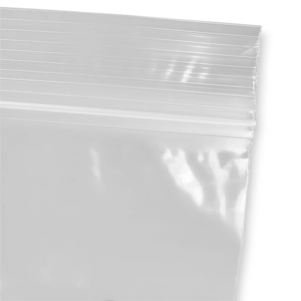 3 x 4 2 Mil Clearzip Lock Top Bag Zipper Close up of 3 x 4 Clearzip® Locking Top Bags 2 Mil Zipper