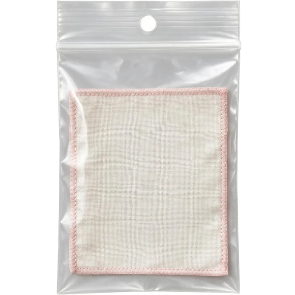 3 x 4 2 Mil Clearzip Lock Top Hang Hole Bags Fabric Sample Inside of a 3 x 4 Clearzip Locking Top Bags with Hang Hole 2 Mil