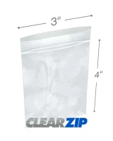 3 x 4 Clearzip® Lock Top 2 Mil Bags