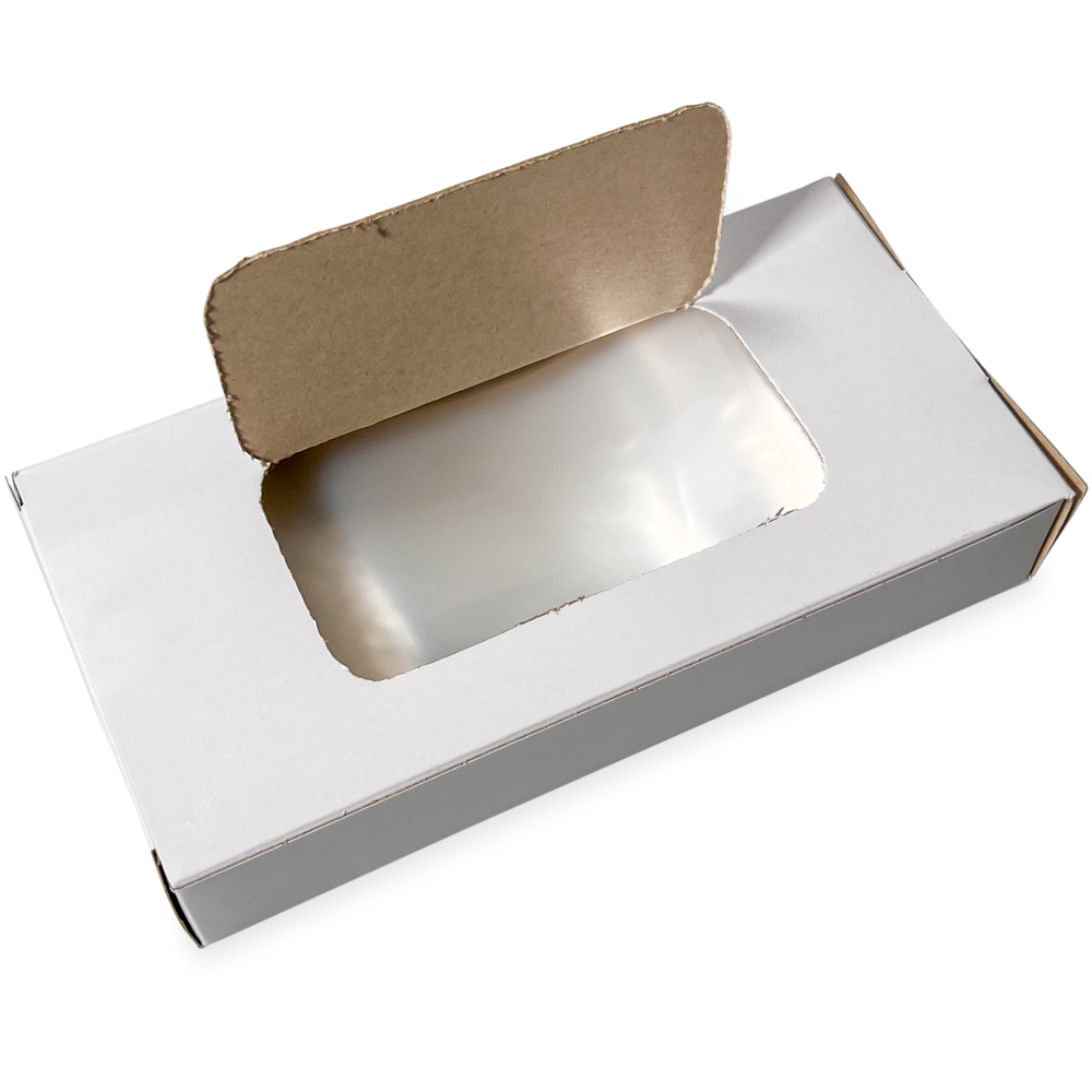 Opened Top Dispensing of 3 x 5 2 Mil Clearzip Lock Top Bags in Dispenser Box