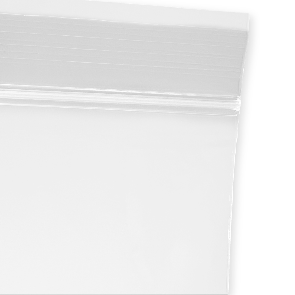 Close up of 3 x 5 2 Mil Clearzip Lock Top Bag Zipper