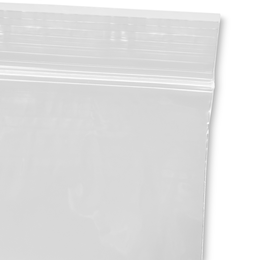 Close up of 3 x 5 Clearzip® Locking Top Bag 2 Mil Lip