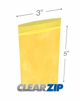 3x5 yellow zipper bags