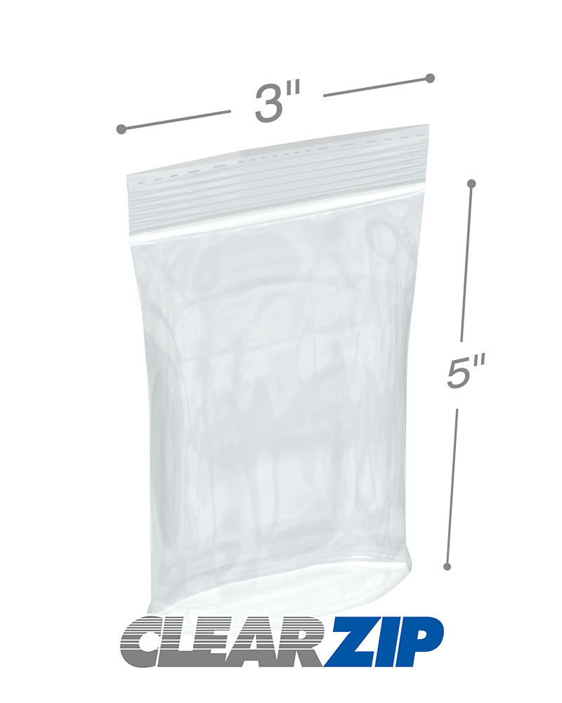 3 x 5 Tamper Evident Reclosable Bags