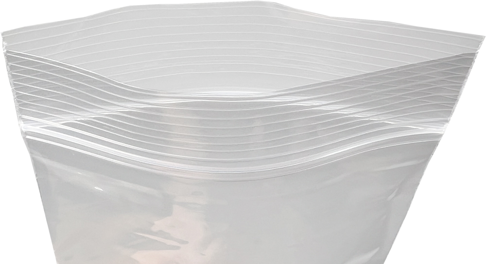 3 x 3 Clearzip Locking Top Bags 2 Mil Open Top