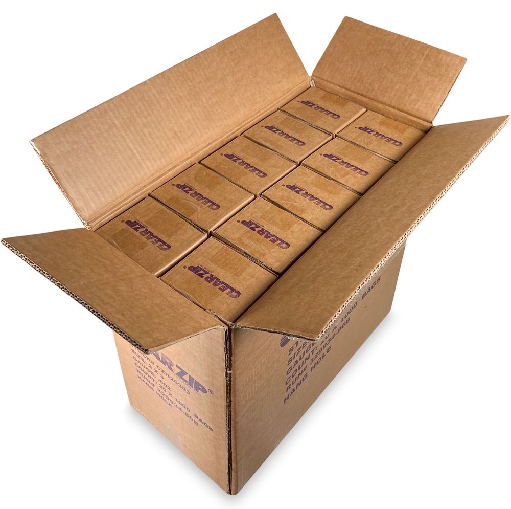 Mastercase 3 x 3 Clearzip Locking Top Bags with Hang Hole 2 Mil