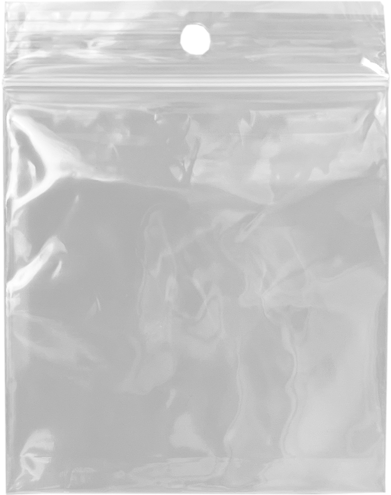 3 x 3 Clearzip Locking Top Bags with Hang Hole 2 Mil