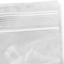 Close up of 3 x 4 2 Mil Clearzip Lock Top Bag Zipper