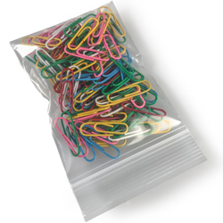 3 x 4 4 Mil Clearzip Lock Top Bag with Paperclips in Bag