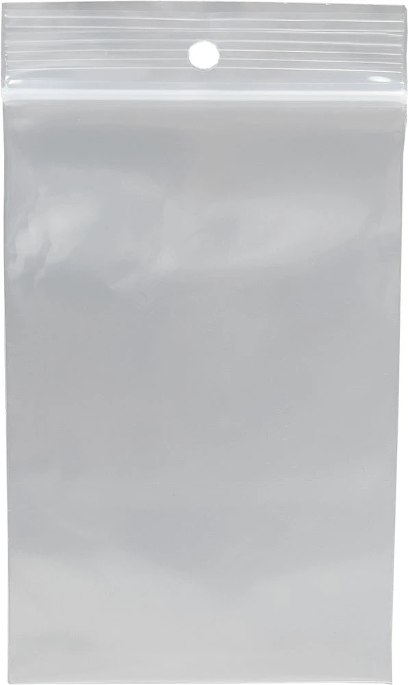 3x5 4 Mil Clearzip Lock Top Hang Hole Bags 3 x 5 Clearzip Locking Top Bags with Hang Hole 4 Mil