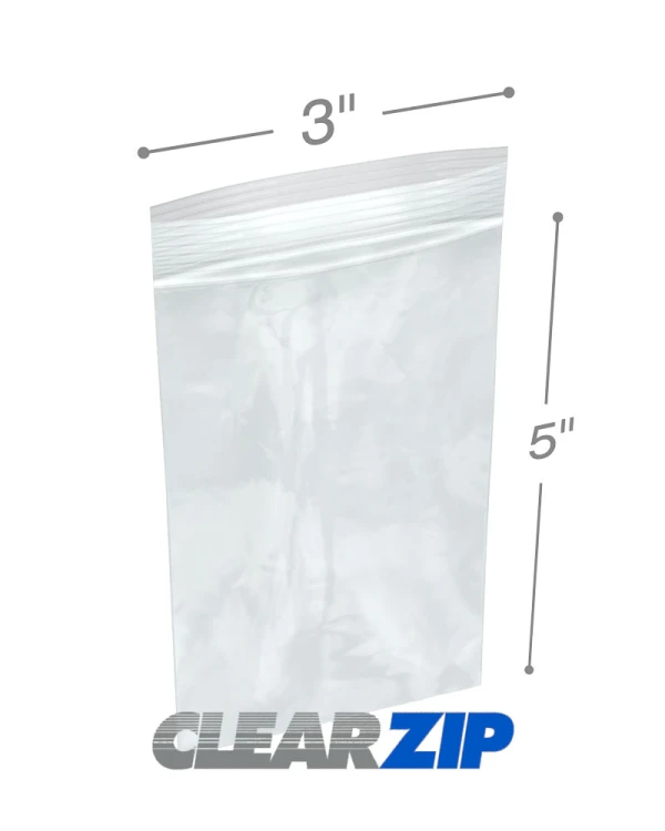 3x5 4 Mil Clearzip Lock Top Bags 3 x 5 Clearzip Locking Top Bags 4 Mil