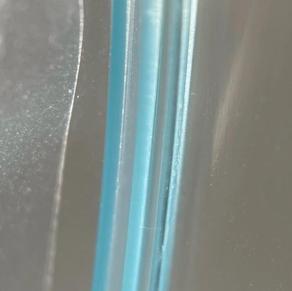 Close up of Double Zip Track 3x6 Leakproof Bags 3 mil Close Up of Ziplock 4752-PE Bitran 3 x 6 Leak Proof Zipper Bags