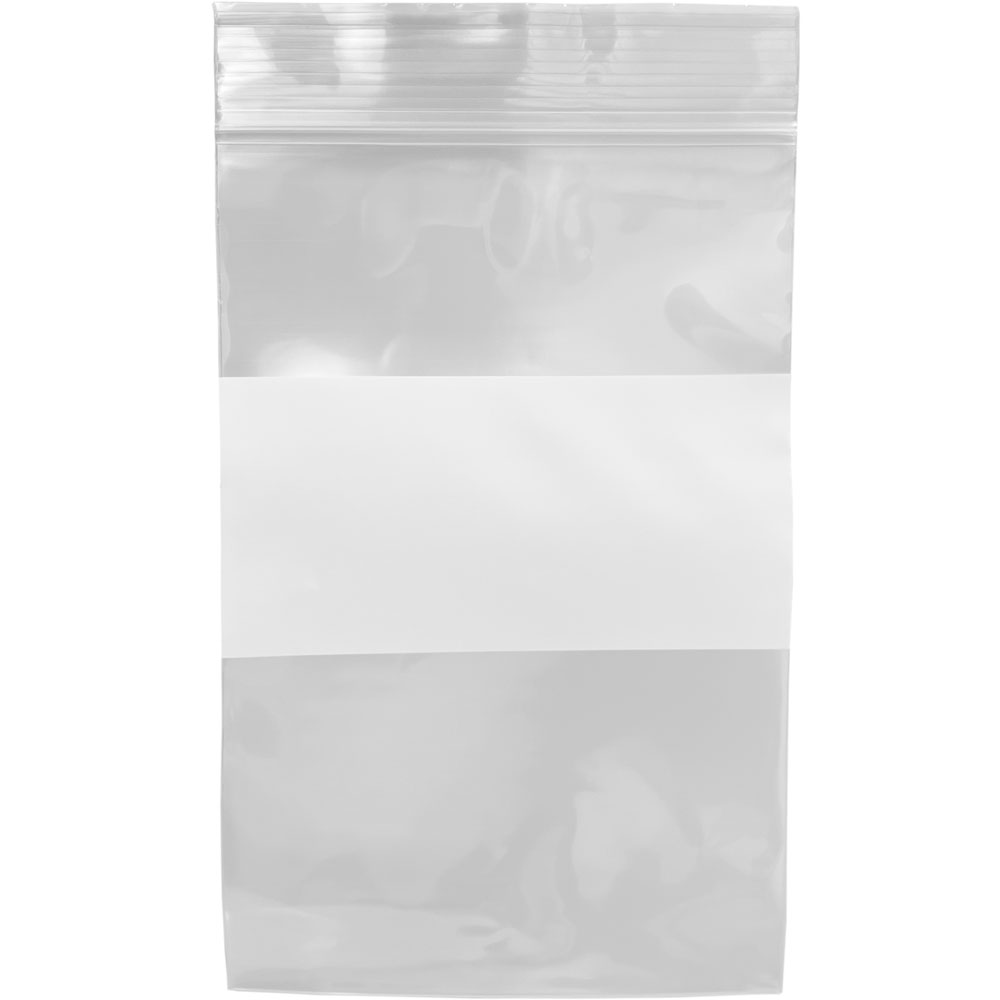 Physical 4 Mil 4 x 6 White Block Clearzip Lock Top Bag
