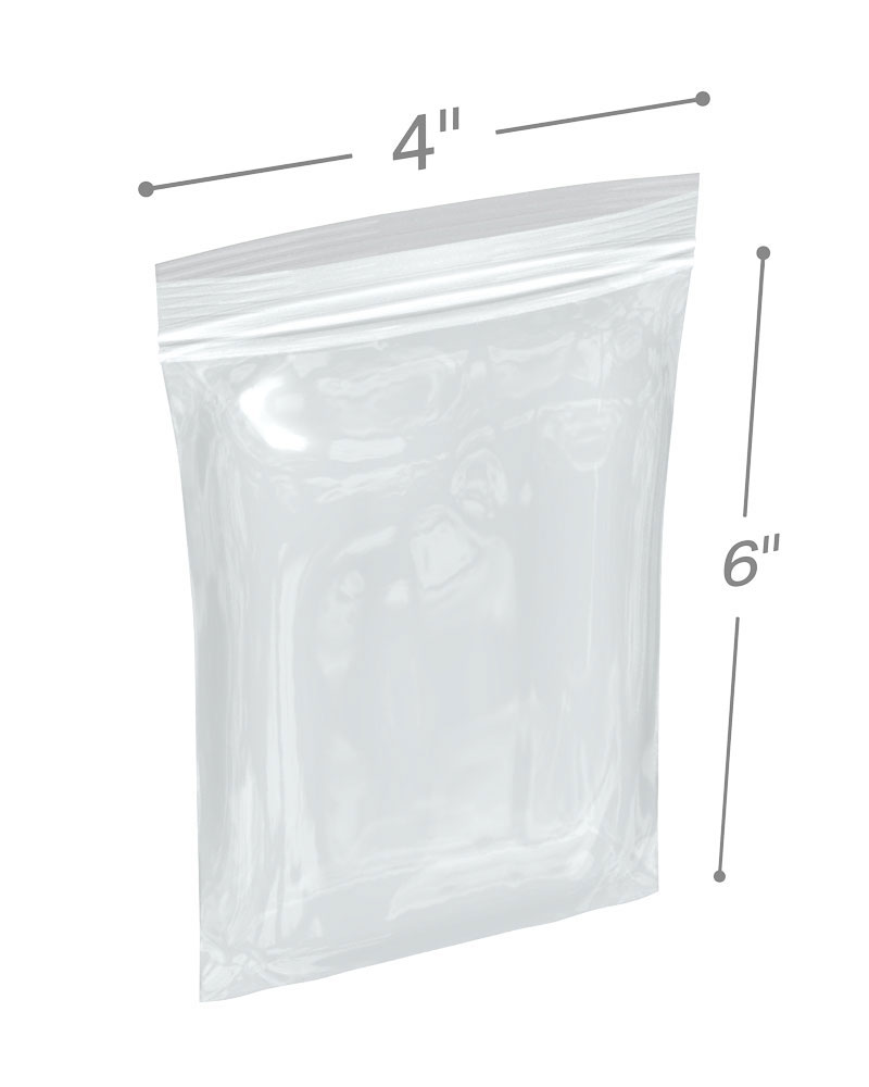 4x6 Plastic Zip Top Bags (Pack of 100)