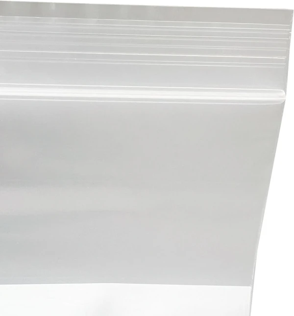 4 Mil 8 x 10 White Block Clearzip Lock Top Bags Offset Lip 8 x 10 Clearzip Locking Top Bags with White Block 4 Mil Offset Lip
