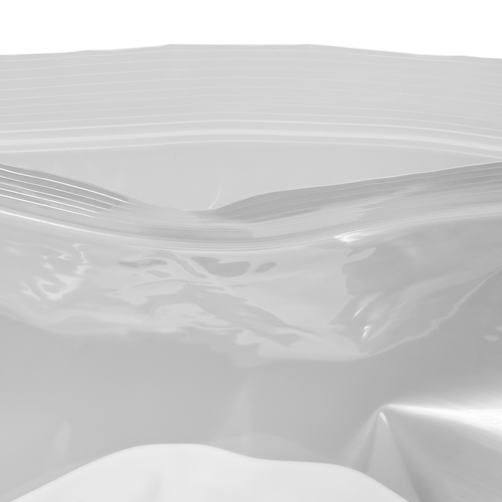 9 x 12 Clearzip Locking Top Bags with White Block 4 Mil Open Top