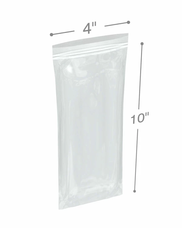 Plastic Zipper Bags, 2 mil, 7 x 8, Clear, 1,000 Bags/Box, 2