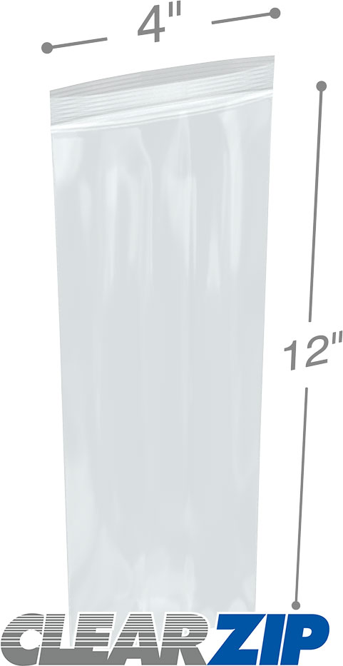 4 x 12 .006 Clearzip Lock Bags