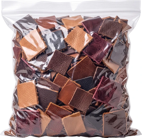 4 x 4 1.25 Mil Clearzip Lock Top Bags 4 x 4 Clearzip Locking Top Bags 1.25 Mil with Leather Swatches