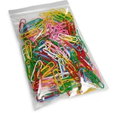4 x 6 2 Mil Clearzip Lock Top Bags with Colored Paper Clips in Bag