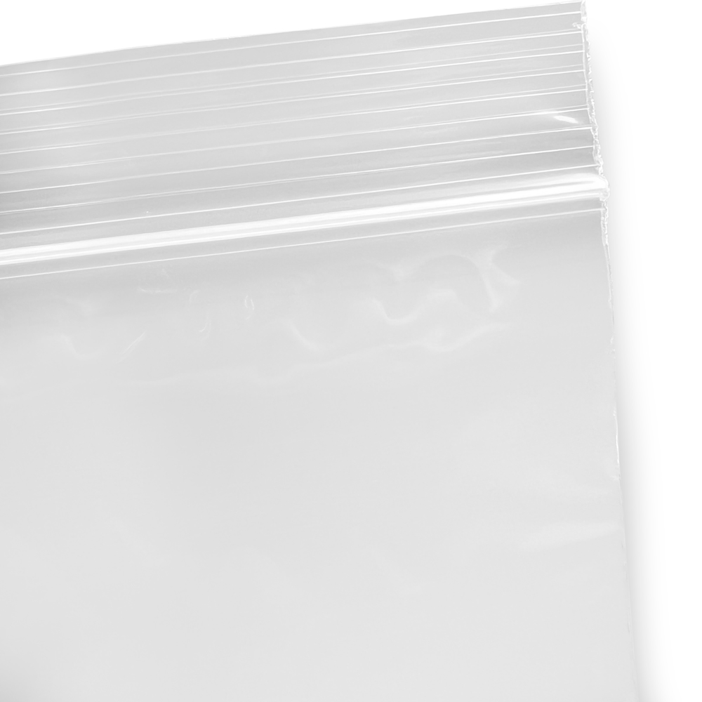 Close up of 4 x 6 2 Mil Clearzip Lock Top Bags Zipper Seal