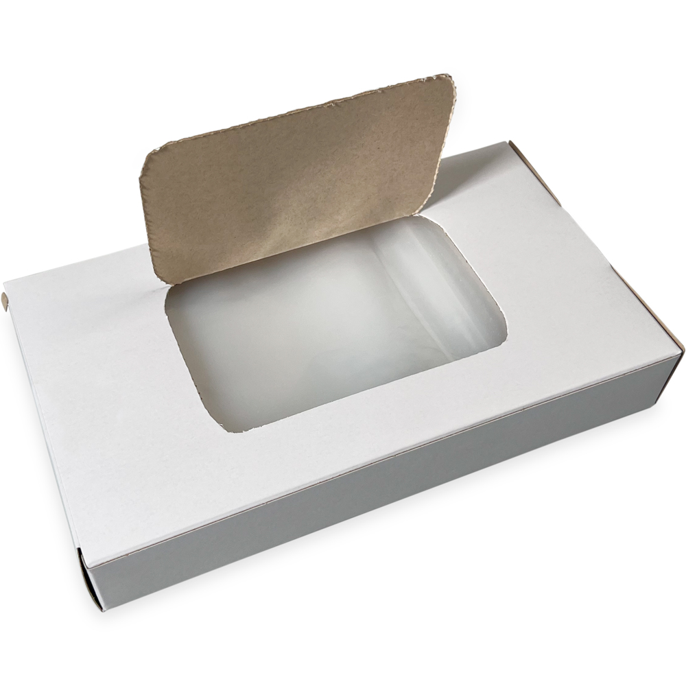 Opened Bottom Dispenser of 4 x 6 2 Mil Clearzip Lock Top Bags w/ Dispenser Box