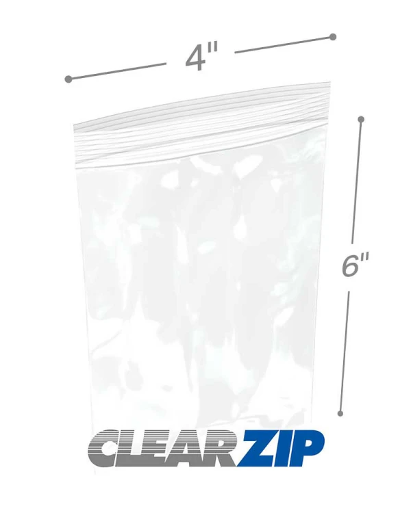 4x6 white zipper bags