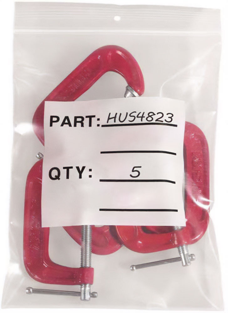 4x6 Zipper Locking Printed PARTS Bags with White Block