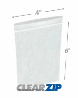 4 x 6 High Clarity Zipper Locking 2 Mil  Polypropylene Bags