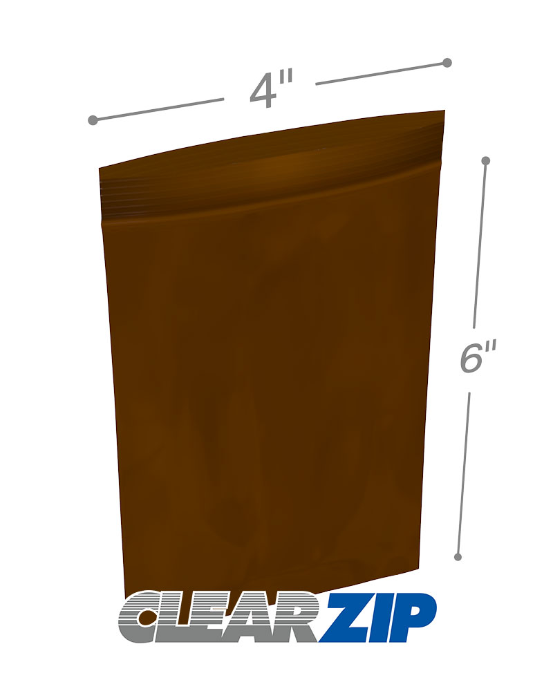 4x6 Amber Reclosable Bags
