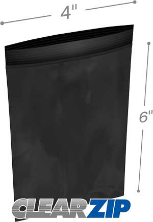 4x6 black zipper bags