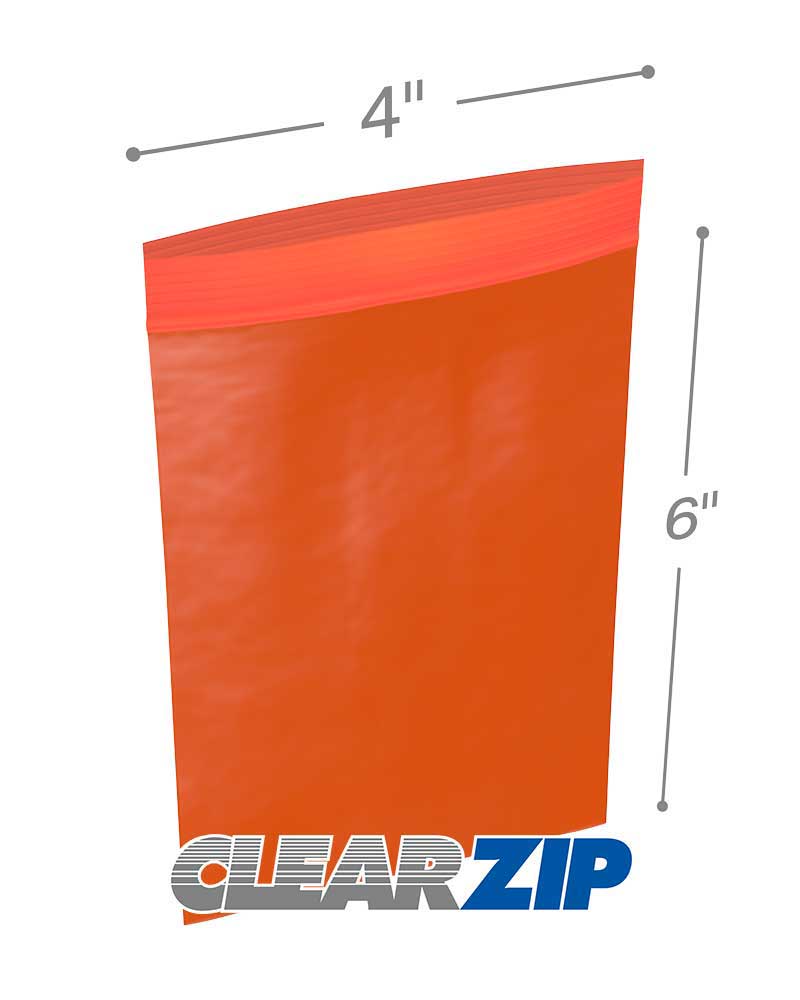 4x6 red zipper bags