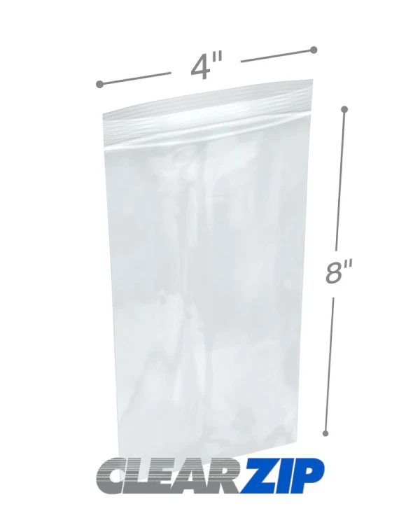 4 x 8 .008 ClearZip Lock Bags 4 x 8 .008 ClearZip Lock Bags