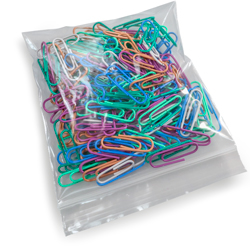 4 x 4 2 Mil Clearzip Lock Top Bag with Color Paperclips in Bag