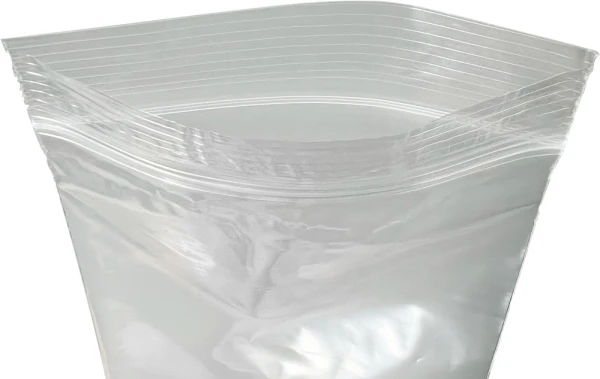 Open Top of 4 x 4 Clearzip Locking Top Bags 2 Mil