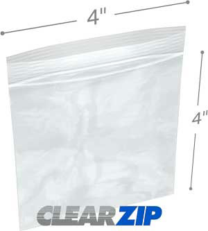 4x4 Clearzip® Lock Top 4 Mil Bags