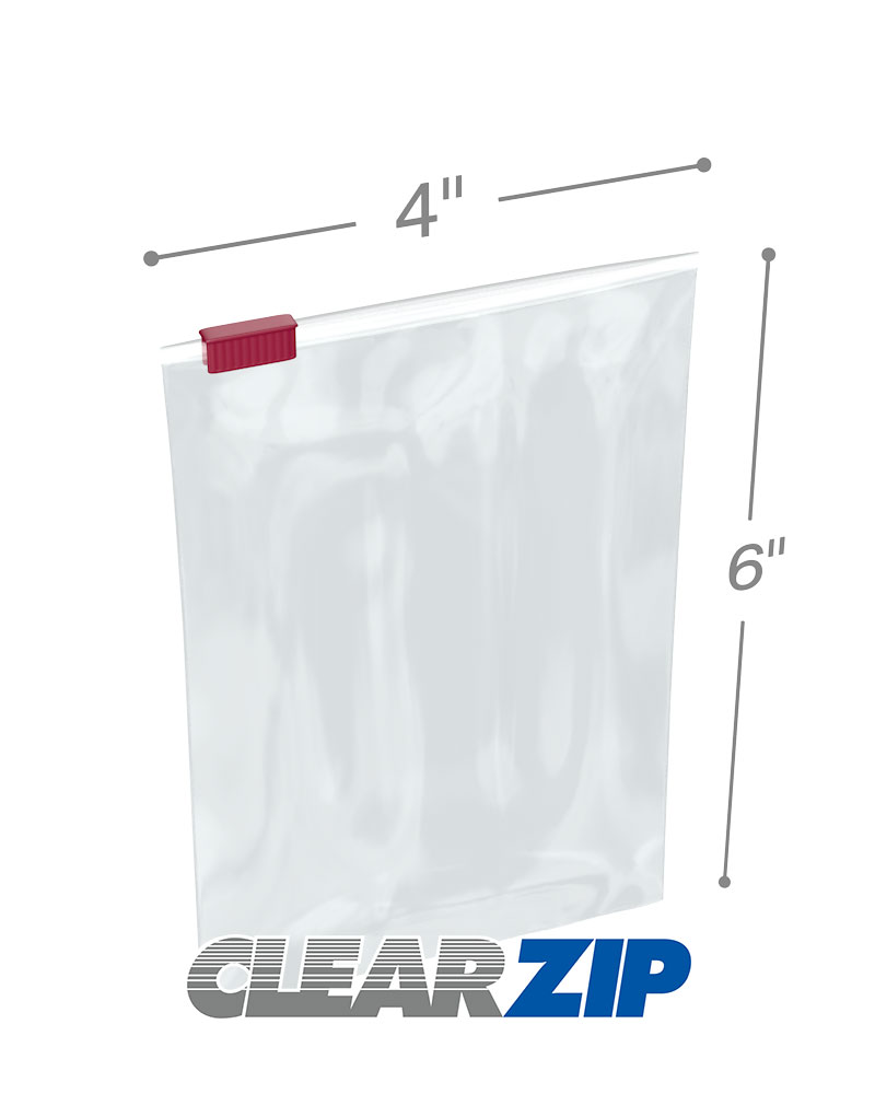 4x6 3 Mil Slider Lock Zip Bags