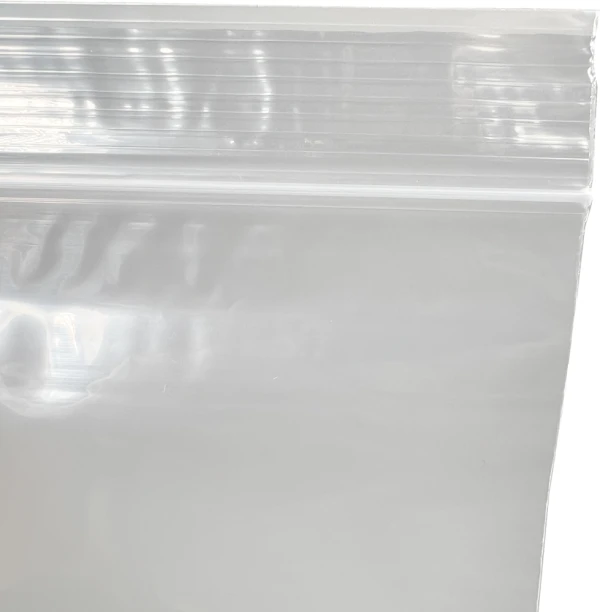 Ziplock and Offset Lip of 4 x 8 Clearzip Locking Top Bags 2 Mil