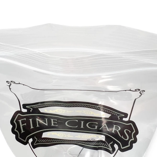 5 x 10 2 mil Zipper Lock Cigar Bags Open Close up of 5 x 10 2 mil Zipper Lock Cigar Bags Open Top