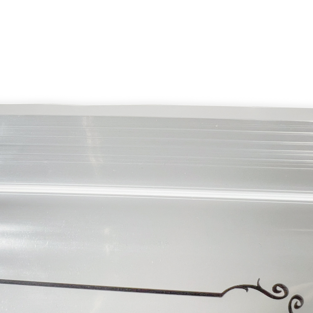 Close up of 5 x 10 2 mil Zipper Lock Cigar Bags Zipper